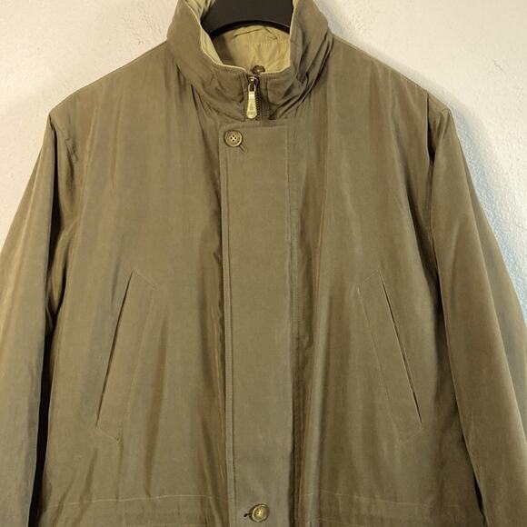 London Fog Men Brown Wool Blend Winter Jacket with Attached Hood & Vest Size M - Picture 3 of 16